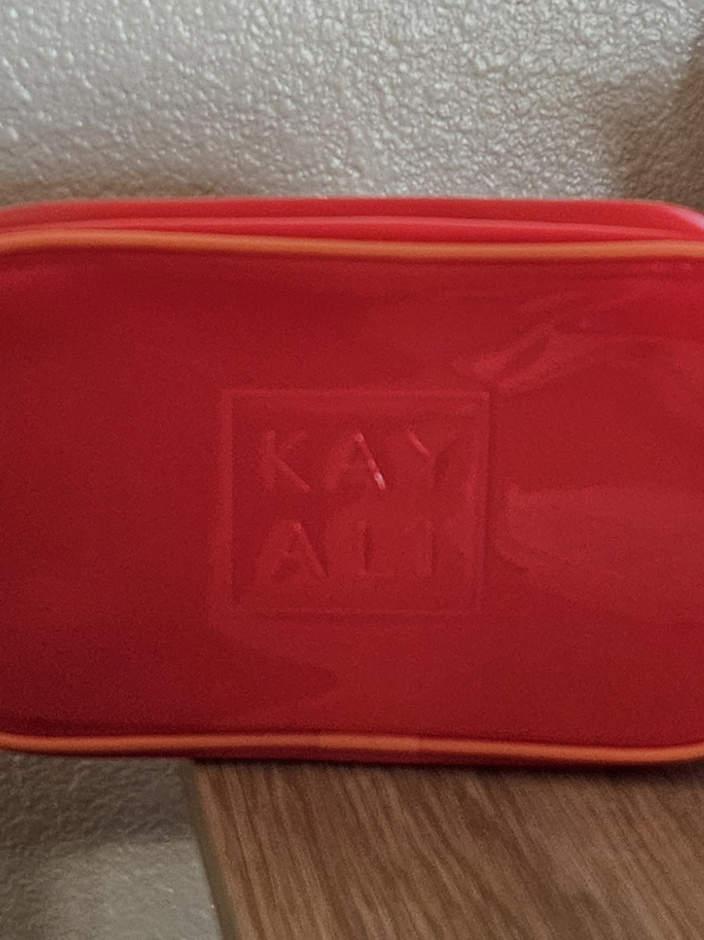 KAYALI Red Embossed Jelly Cosmetic Case